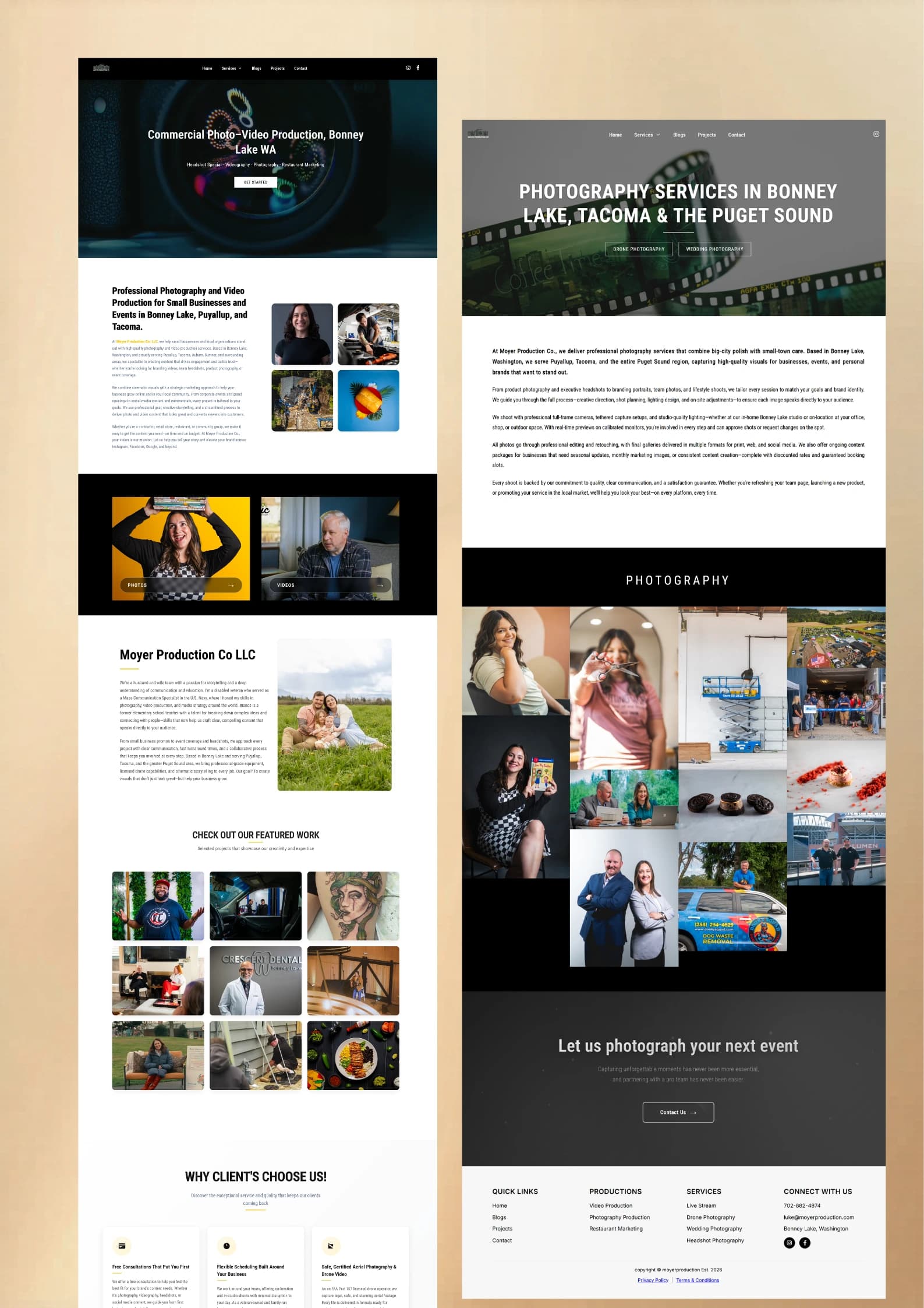 Moyer Production Co website preview
